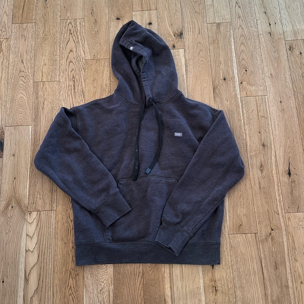 Figs size small. Deep charcoal, sweatshirt